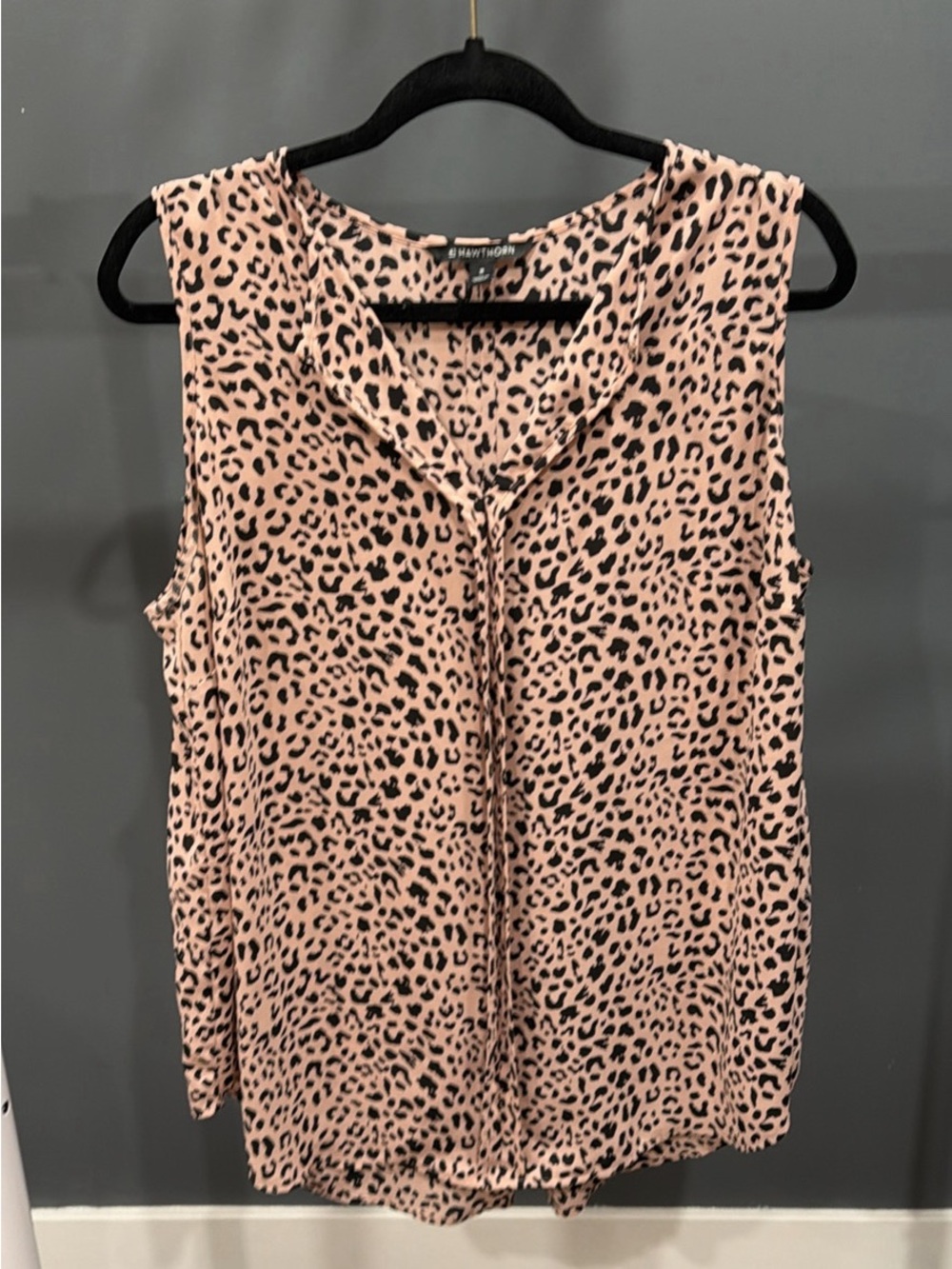 41 Hawthorn Pink Leopard Print Sleeveless Blouse